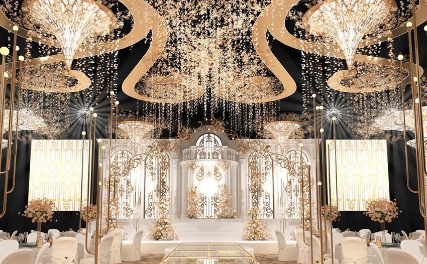 恩阳花木兰喜事汇金色大厅效果展示